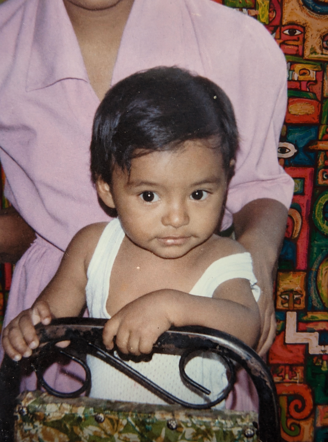 Childhood image of David Garcia representing his artistic roots in El Salvador.